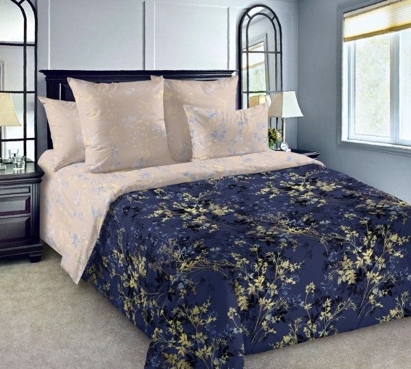 Постельное белье Перкаль 1,5 сп Астерия (под.150*215, простыня 150*220,наволочка 70*70-2 ш