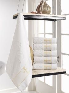 Полотенце махр. "Крестик" 70х140 , велюр/махра Турция