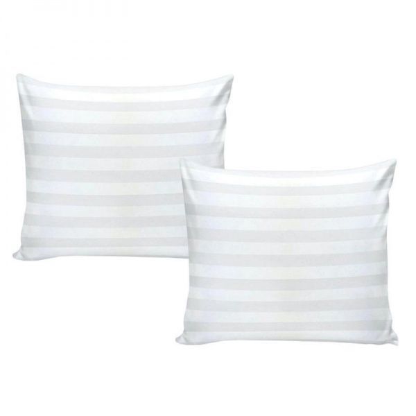 Наволочка 73 см х 73 см страйп сатин отбеленный 3*3