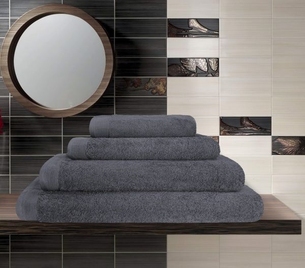 Полотенце махровое 50х100 графит, "GUTEN MORGEN"