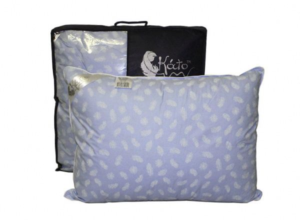 Подушка пух/перо "Примула" 68х68, (65%-пух/35%-мелкое перо водопл. птицы), чехол импорт, ТМ "КАТО"