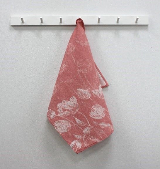 Полотенце кухонное "Талли", размер 40х60см.,цвет персик ,жаккард,100%хлопок, Вологда