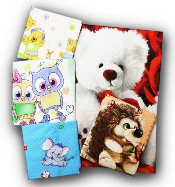 Наволочка 40х60 бязь набивная пл140 г/м2, детский рис.