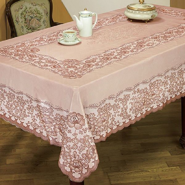 Скатерть ПВХ 137х180,бежевая ,Арт.С627-137BG, Декотекс