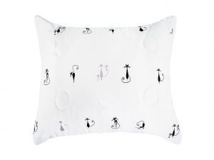 Подушка "Экофайбер" 68х68, стёганная, ткань brushed-твилл, рис. Флосси 