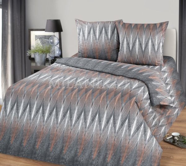 Постельное белье бязь наб 2х сп. ев пр.(под. 217х175,пр. 217х240,нав.70х70-2шт) Готье " Миланика"