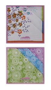 Платки женские  носовые 3 шт ,в коробочке,Etteggy.арт.P.606.82,82-1,82-2,82-3