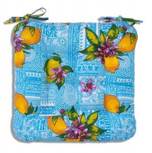 Комплект сидушек (2 шт) 40*40,чехол-рогожка,наполнитель: поролоновая крошка "Лимоны"