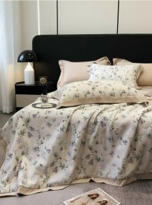 Постельное белье Поплин набивной рис №6778 1,5 сп. (под150х215,пр 150х220,нав.50х70-2 шт),