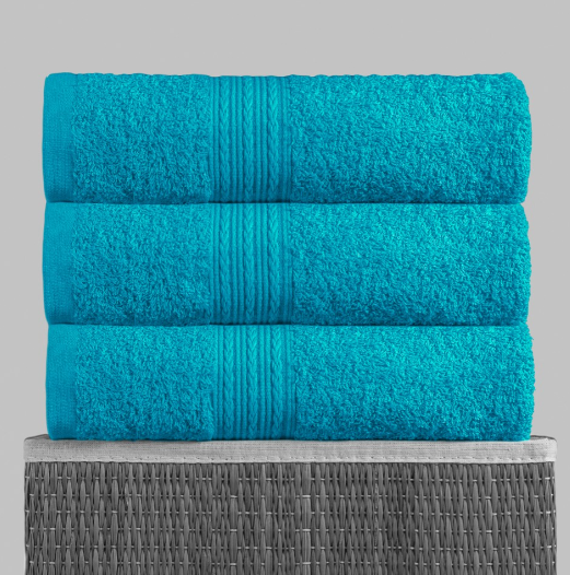 Полотенце махровое 50х90, цв. морская волна, 430 гр.Туркмения Б