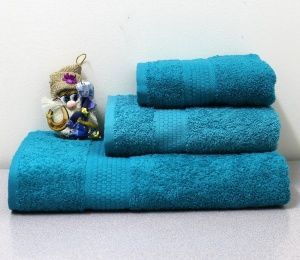 Полотенце махровое 70х140 сине-зеленый 450 гр. Узбекистан