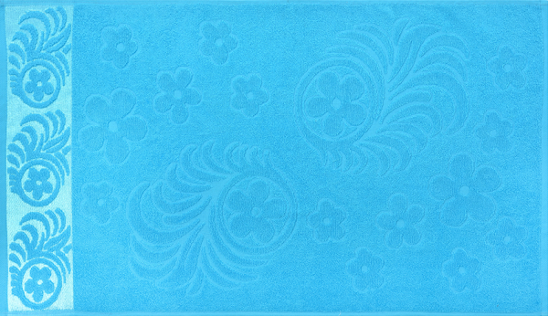 Полотенце махровое жаккардовое 50х90, цв. бирюза, пл. 430г/м2,BJ3