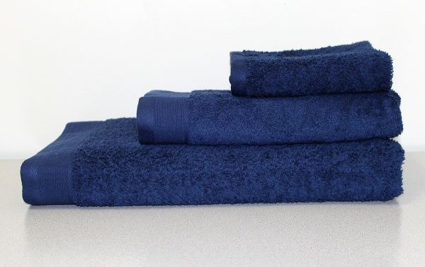 Полотенце махровое 100х150 синие, "GUTEN MORGEN"