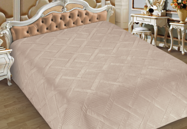 Покрывало стеганое 230х250, "BRUNO", фланель, цв. 05