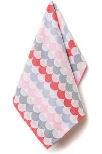 Полотенце 40х60 Волна серый /красный 100% хлопок Вологда