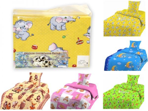 Постельное белье детское бязь наб., 3-х пред.(пр.110х150,под.150х110,нав.60х60-1) пл 142 г/м"Шуя"