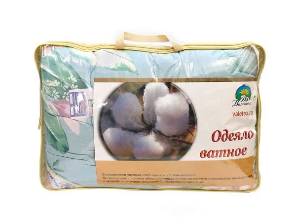 Одеяло ватное "Премиум" 172х205 чехол поплин,вес 4,0 кг,Валитекс