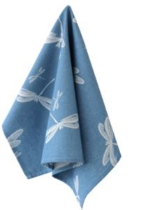 Полотенце кухонное "Стрекозы", цвет темно-синий,размер 40х60, жаккард, Вологда